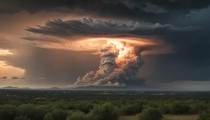 Fototapeten Apocalyptic landscape. whirlwind. © Random_Mentalist