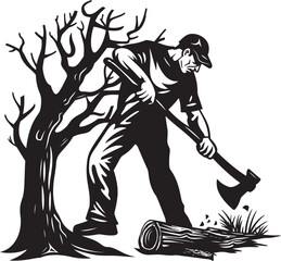 Forest Fury Insignia Tree Felling Expert Emblematic Design