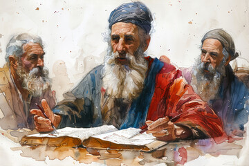 Illustration of the Trial of Abraham in the Old Testament