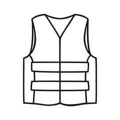 Safety vest symbol, simple style flat silhouette icon. Png clipart isolated on transparent background - 761774064