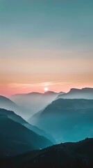 Silhouette of mountains