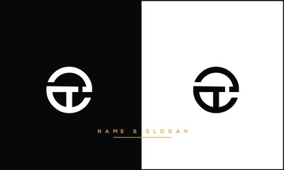 ET, TE, E, T, Abstract Letters Logo Monogram