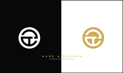 ET, TE, E, T, Abstract Letters Logo Monogram