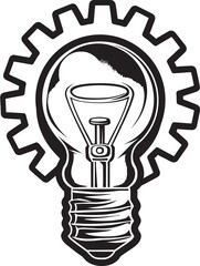 Gearwork Glow Steampunk Bulb Design Retro Tech Radiance Metal Gear Icon