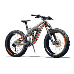 Fototapeta na wymiar Draw a concept bike with adaptive suspension system