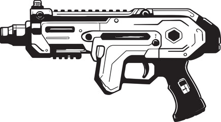 Photon Phaser Black Logo Vector Ion Disruptor Vector Futuristic Gun Icon