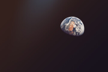 A view of Earth from space. Earth from 100000 miles away. Elements of this image furnished by NASA