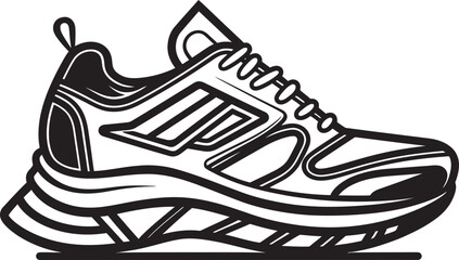 AeroDash Black Logo Vector Infinity Pace Vector Futuristic Footwear Symbol