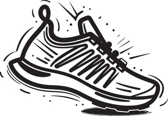 CyberRunners Black Logo Design Icon NovaDash Vector Futuristic Running Shoes Emblem