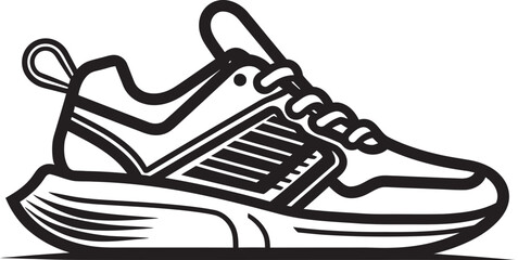 Turbo Trek Vector Black Logo Design HyperRun Heralds Futuristic Shoe Emblem