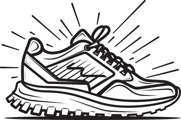 AeroDash Black Logo Vector Infinity Pace Vector Futuristic Footwear Symbol