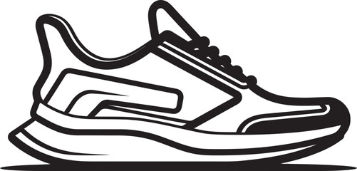 Turbo Trek Vector Black Logo Design HyperRun Heralds Futuristic Shoe Emblem