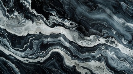 Black and white marble texture with natural patterns. High-resolution background for interior design and luxurious branding