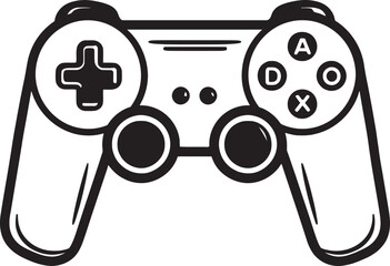 PixelPad Emblem Black Logo Controller JoystickJive Vector Retro Gaming Icon