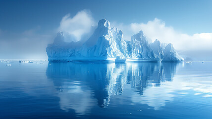 Climate crisis: glaciers thaw, highlighting the urgency of addressing global warming. - obrazy, fototapety, plakaty