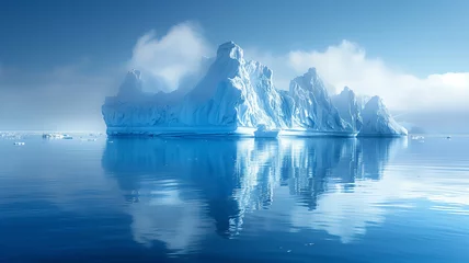 Foto op Plexiglas Climate crisis: glaciers thaw, highlighting the urgency of addressing global warming. © Emiliia