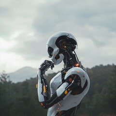 Robot Contemplating Its Existence