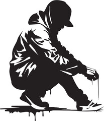 GraffitiGuru Vector Artist Icon StreetStyle Maestro Black Logo Emblem