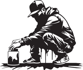 SprayMaster Icon Black Logo Design TagTalent Symbol Vector Graffiti Logo