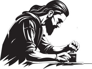 Aerosol Ace Graffiti Artist Icon GrafGuardian Innovator Black Logo Design