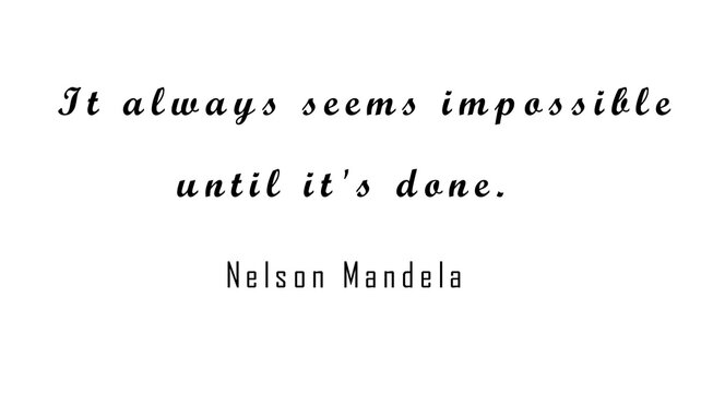 It always seems impossible