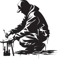 SprayMaster Icon Black Logo Design TagTalent Symbol Vector Graffiti Logo