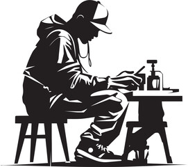 UrbanArt Prodigy Vector Graffiti Icon StreetStyle Maestro Black Logo Emblem