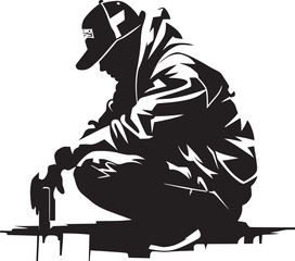 TagTactician Genius Vector Graffiti Symbol UrbanExpression Guru Black Logo Design Icon