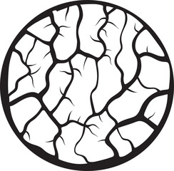 Sketchy Fissures Vector Cracked Lines Emblem Inklines Break Hand Drawn Logo Design