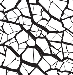 Inked Cracks Hand Drawn Logo Design Broken Sketchlines Black Logo Design Icon