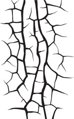 Broken Inklines Black Logo Design Icon Handcrafted Cracks Vector Cracked Lines Emblem