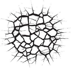 Inked Fractures Hand Drawn Logo Design Cracked Sketchlines Black Logo Design Icon