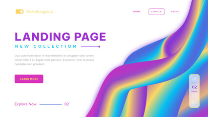 Abstract Style Landing Page Template Design