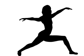 silhouette woman in yoga movements pilates body exercise vector image isolated on transparent white background