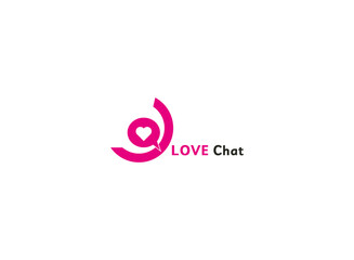 dating love line logo template vector illustration