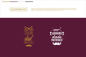 awesome Fathers Day Logo design classic style