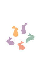 conejos silueta pascuas