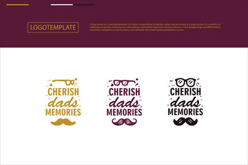 awesome Fathers Day Logo tempalte classic style