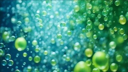 Background of abstract green balls.