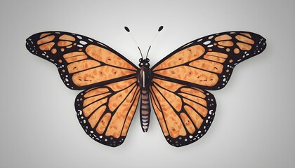 A Butterfly With Wings Patterned Like A Monarch