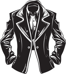 StreetSmart Vector Logo Design for Urban Jacket NoirCraze Black Emblem of Trendy Outerwear