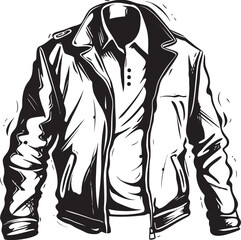 UrbanElegance Vector Black Logo Design for Trendsetting Jacket CityChic Iconic Emblem of Stylish Fashion