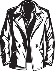 StreetSavvy Vector Logo Design for Chic Outerwear NoirTrend Black Emblem of Modern Jacket