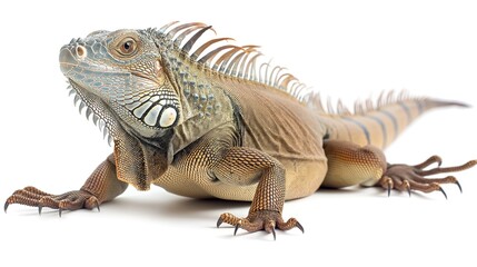 Fototapeta premium iguana on white background