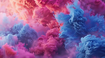 Fototapeta na wymiar Vibrant Color Explosion: A Mesmerizing Dance of Pink and Blue Hues