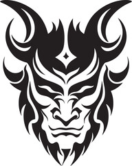 NohNightmare Vector Logo Design for Sinister Oni YokaiYore Black Emblem of Ghostly Presence