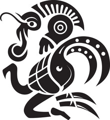 Kokopellis Rhythm Tribal Art Black Logo Design Icon Desert Dancer Vector Emblem of Kokopelli in Black