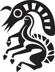 Kokopelli Chronicles Hand Drawn Symbol of Kokopelli in Black Tribal Serenity Black Logo Design of Kokopelli Icon