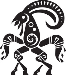 Desert Dances Vector Kokopelli Emblem in Black Kokopellis Echo Hand Drawn Symbol of Kokopelli in Black