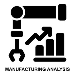 analysis, analytics, report, research, manufacturing, production  expanded solid or glyph style icon for web mobile app presentation printing